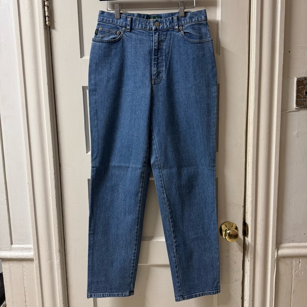 Vintage Lauren Ralph Lauren Blue Denim Jeans Baggy High-rise Mom Fit Size 8